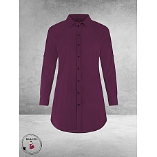 PLUS BASICS Blouse Long Burgundy